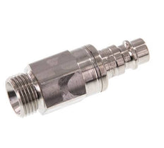 Stainless Steel 316L DN 7.2 (Euro) Air Coupling Plug G 3/8 inch Male Double Shut-Off