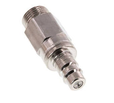 Stainless Steel 316L DN 7.2 (Euro) Air Coupling Plug G 3/8 inch Male Double Shut-Off