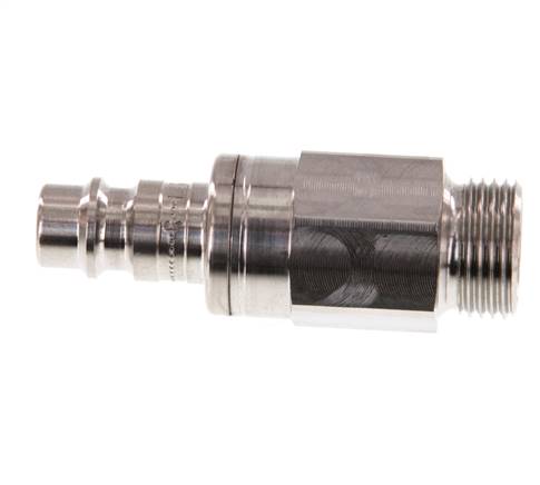 Stainless Steel 316L DN 7.2 (Euro) Air Coupling Plug G 3/8 inch Male Double Shut-Off