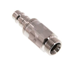 Stainless Steel 316L DN 7.2 (Euro) Air Coupling Plug G 3/8 inch Male Double Shut-Off