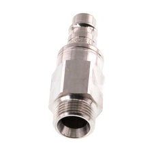 Stainless Steel 316L DN 7.2 (Euro) Air Coupling Plug G 3/8 inch Male Double Shut-Off