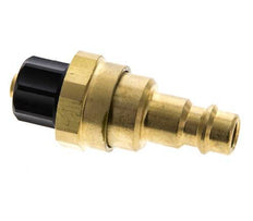 Brass DN 7.2 (Euro) Air Coupling Plug 6x8 mm Union Nut with Check Valve