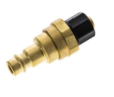 Brass DN 7.2 (Euro) Air Coupling Plug 8x10 mm Union Nut with Check Valve