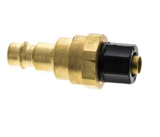 Brass DN 7.2 (Euro) Air Coupling Plug 8x10 mm Union Nut with Check Valve