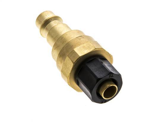 Brass DN 7.2 (Euro) Air Coupling Plug 8x10 mm Union Nut with Check Valve