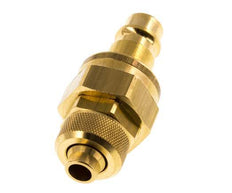 Brass DN 7.2 (Euro) Air Coupling Plug 8x10 mm Union Nut Double Shut-Off