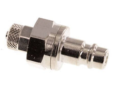 Nickel-plated Brass DN 7.2 (Euro) Air Coupling Plug 4x6 mm Union Nut Double Shut-Off