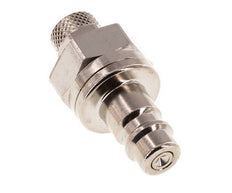 Nickel-plated Brass DN 7.2 (Euro) Air Coupling Plug 4x6 mm Union Nut Double Shut-Off