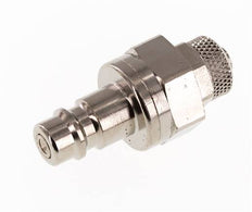 Nickel-plated Brass DN 7.2 (Euro) Air Coupling Plug 6x8 mm Union Nut Double Shut-Off