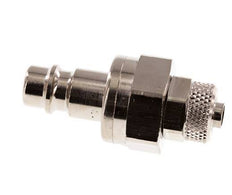 Nickel-plated Brass DN 7.2 (Euro) Air Coupling Plug 6x8 mm Union Nut Double Shut-Off