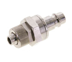 Nickel-plated Brass DN 7.2 (Euro) Air Coupling Plug 8x10 mm Union Nut Double Shut-Off