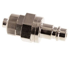 Nickel-plated Brass DN 7.2 (Euro) Air Coupling Plug 8x10 mm Union Nut Double Shut-Off