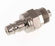 Nickel-plated Brass DN 7.2 (Euro) Air Coupling Plug 8x10 mm Union Nut Double Shut-Off