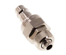 Nickel-plated Brass DN 7.2 (Euro) Air Coupling Plug 8x10 mm Union Nut Double Shut-Off