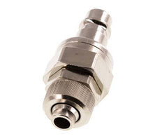 Nickel-plated Brass DN 7.2 (Euro) Air Coupling Plug 8x10 mm Union Nut Double Shut-Off