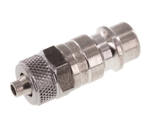 Stainless steel DN 7.2 (Euro) Air Coupling Plug 4x6 mm Union Nut