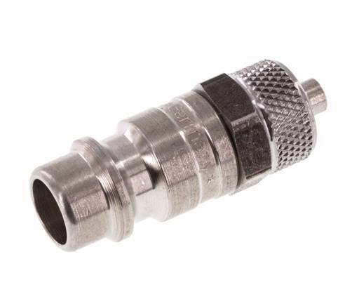 Stainless steel DN 7.2 (Euro) Air Coupling Plug 4x6 mm Union Nut