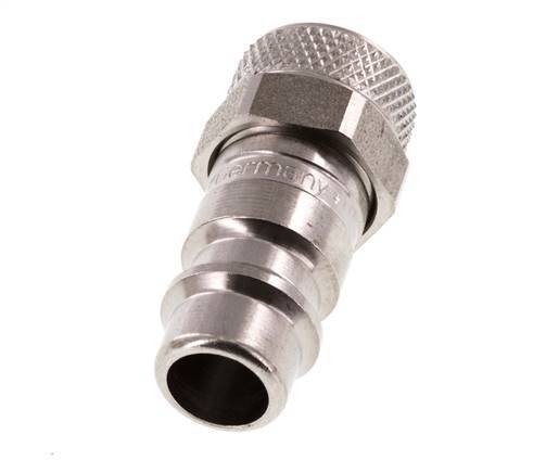 Stainless steel DN 7.2 (Euro) Air Coupling Plug 6x8 mm Union Nut