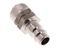 Stainless steel DN 7.2 (Euro) Air Coupling Plug 8x10 mm Union Nut