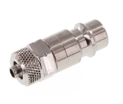 Stainless Steel 316L DN 7.2 (Euro) Air Coupling Plug 4x6 mm Union Nut