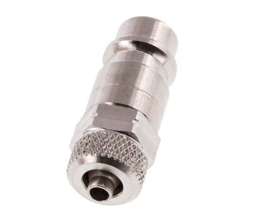 Stainless Steel 316L DN 7.2 (Euro) Air Coupling Plug 4x6 mm Union Nut