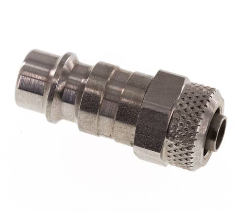 Stainless Steel 316L DN 7.2 (Euro) Air Coupling Plug 6x8 mm Union Nut