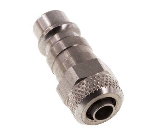 Stainless steel 306L DN 7.2 (Euro) Air Coupling Plug 6x8 mm Union Nut