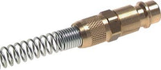 Brass DN 7.2 (Euro) Air Coupling Plug 8x10 mm Union Nut Bend-Protect Rotatable