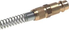 Brass DN 7.2 (Euro) Air Coupling Plug 4x6 mm Union Nut Bend-Protect Rotatable