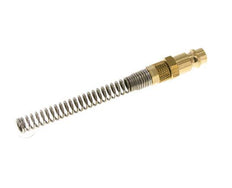 Brass DN 7.2 (Euro) Air Coupling Plug 4x6 mm Union Nut Bend-Protect