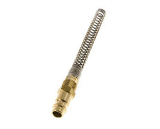 Brass DN 7.2 (Euro) Air Coupling Plug 4x6 mm Union Nut Bend-Protect