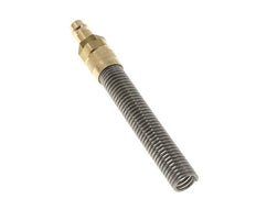 Brass DN 7.2 (Euro) Air Coupling Plug 6x8 mm Union Nut Bend-Protect with Check Valve