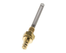 Brass DN 7.2 (Euro) Air Coupling Plug 4x6 mm Union Nut Bend-Protect Double Shut-Off