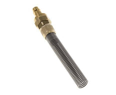 Brass DN 7.2 (Euro) Air Coupling Plug 9x12 mm Union Nut Bend-Protect Double Shut-Off