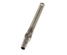 Nickel-plated Brass DN 7.2 (Euro) Air Coupling Plug 6x8 mm Union Nut Bend-Protect