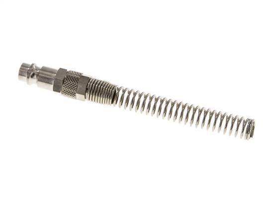 Nickel-plated Brass DN 7.2 (Euro) Air Coupling Plug 6x8 mm Union Nut Bend-Protect