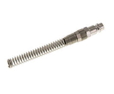 Nickel-plated Brass DN 7.2 (Euro) Air Coupling Plug 6x8 mm Union Nut Bend-Protect