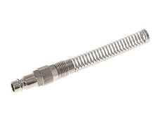 Nickel-plated Brass DN 7.2 (Euro) Air Coupling Plug 8x10 mm Union Nut Bend-Protect