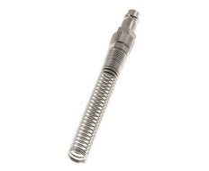 Nickel-plated Brass DN 7.2 (Euro) Air Coupling Plug 8x10 mm Union Nut Bend-Protect