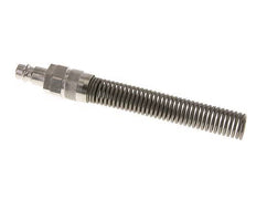 Nickel-plated Brass DN 7.2 (Euro) Air Coupling Plug 9x12 mm Union Nut Bend-Protect