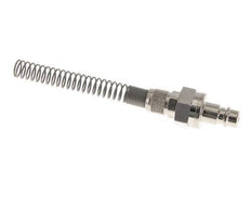 Nickel-plated Brass DN 7.2 (Euro) Air Coupling Plug 6x8 mm Union Nut Bend-Protect Double Shut-Off