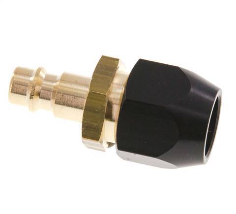 Brass DN 7.2 (Euro) Air Coupling Plug 9x15 mm Union Nut