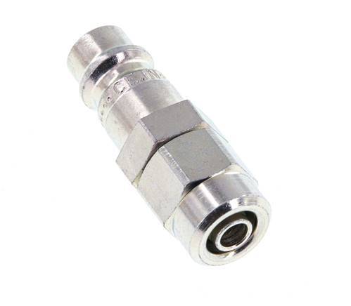 Hardened steel DN 7.2 (Euro) Air Coupling Plug 5x8 mm (streamline) Union Nut