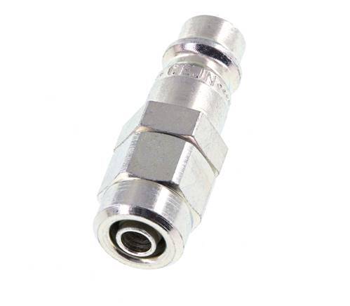 Hardened steel DN 7.2 (Euro) Air Coupling Plug 5x8 mm (streamline) Union Nut