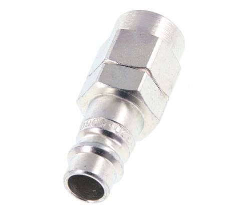 Hardened steel DN 7.2 (Euro) Air Coupling Plug 6.5x10 mm (streamline) Union Nut