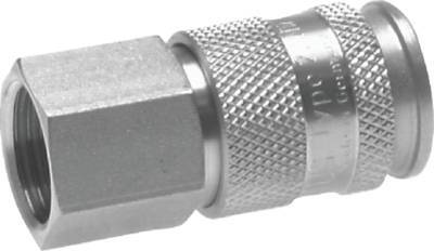 Nickel-plated Brass DN 10 Air Coupling Socket G 1/4 inch Female