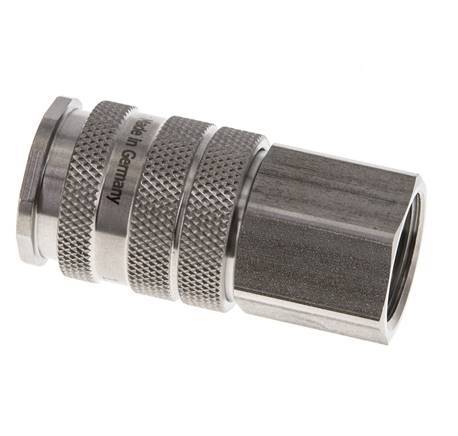 Stainless steel DN 10 Air Coupling Socket G 1/2 inch Female Double Shut-Off