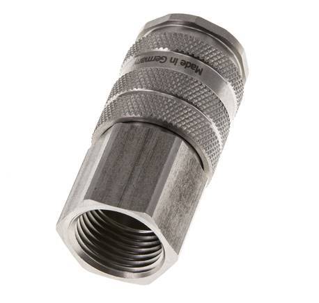 Stainless steel DN 10 Air Coupling Socket G 1/2 inch Female Double Shut-Off