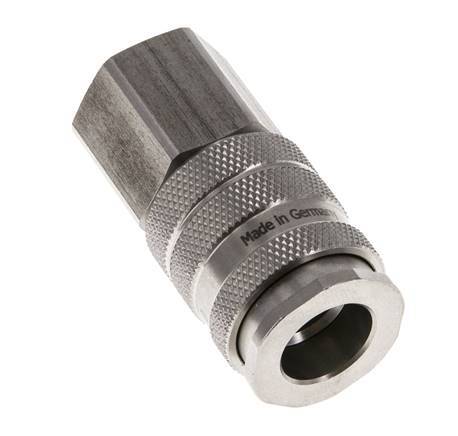 Stainless steel DN 10 Air Coupling Socket G 1/2 inch Female Double Shut-Off