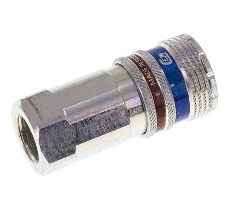 Steel/brass DN 10.4 Safety Air Coupling Socket G 3/8 inch Female
